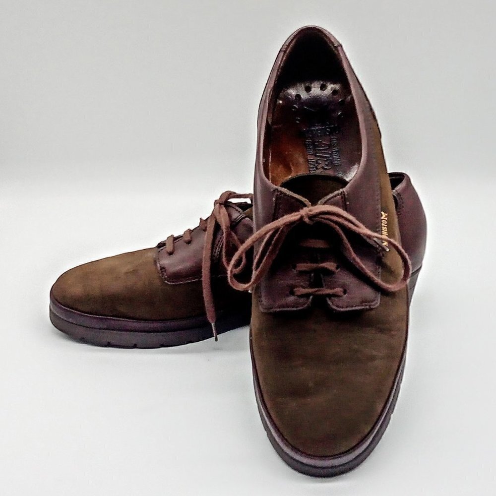 Mephisto Air Jet Brown Leather Nubuck Shoes - Size 8